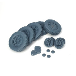 Pimp My Miniatures Afvs35-189 1/35 Sd.kfz 222 Early Road Wheels Set With Spare Weighted Type 1 For Tamiya