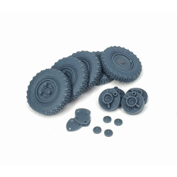 Pimp My Miniatures Afvs35-190 1/35 Sd.kfz 222 Early Road Wheels Set With Spare Weighted Type 2 For Tamiya