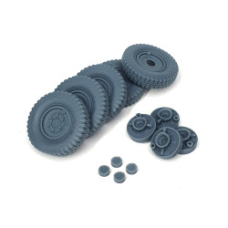 Pimp My Miniatures Afvs35-192 1/35 Sd.kfz 222 Early Road Wheels Set With Spare Weighted Type 1 For Hobby Boss