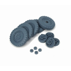 Pimp My Miniatures Afvs35-196 1/35 Sd.kfz 222 Late Road Wheels Set With Spare Weighted Type 2 For Tamiya