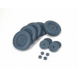 Pimp My Miniatures Afvs35-198 1/35 Sd.kfz 222 Late Road Wheels Set With Spare Weighted Type 1 For Hobby Boss