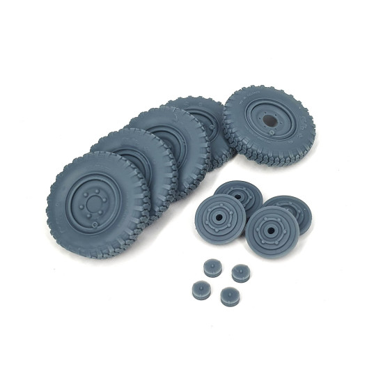 Pimp My Miniatures Afvs35-199 1/35 Sd.kfz 222 Late Road Wheels Set With Spare Weighted Type 2 For Hobby Boss