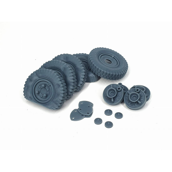 Pimp My Miniatures Afvs35-201 1/35 Sd.kfz 222 Early Road Wheels Flat Tires Type 1 4pcs And Spare For Tamiya
