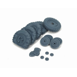 Pimp My Miniatures Afvs35-205 1/35 Sd.kfz 222 Early Road Wheels Flat Tires Type 2 4pcs And Spare For Hobby Boss