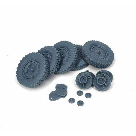 Pimp My Miniatures Afvs35-213 1/35 Sd.kfz 222 Early Road Wheels Set With Spare Weighted Mix For Tamiya