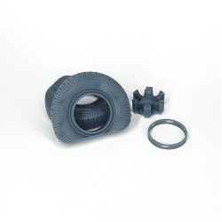 Pimp My Miniatures Afvs35-231 1/35 Lancia 3ro Rear Road Wheels Flat Tires Type 1