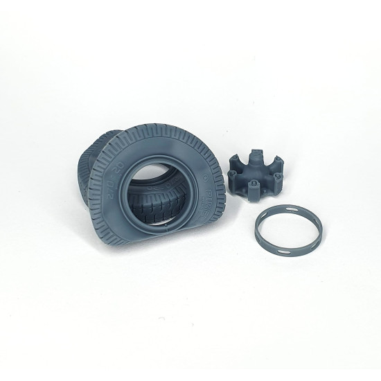 Pimp My Miniatures Afvs35-231 1/35 Lancia 3ro Rear Road Wheels Flat Tires Type 1