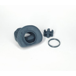 Pimp My Miniatures Afvs35-232 1/35 Lancia 3ro Rear Road Wheels Flat Tires Type 2