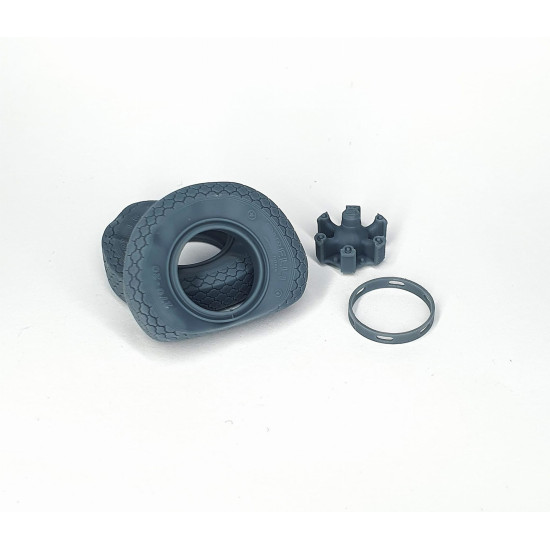 Pimp My Miniatures Afvs35-232 1/35 Lancia 3ro Rear Road Wheels Flat Tires Type 2