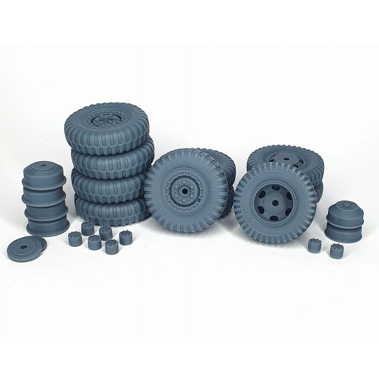 Pimp My Miniatures Afvs35-245 1/35 Dukw Road Wheels Set Weighted With Spare And Wtct-6 Trailer Road Wheels For I Love Kit