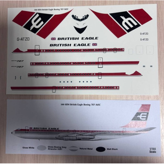 26decals 144-1054 1/144 British Eagle 707-320c Accessories For Aircraft 26decals 144-1054 1/144 British Eagle 707-320c Accessories For Aircraft