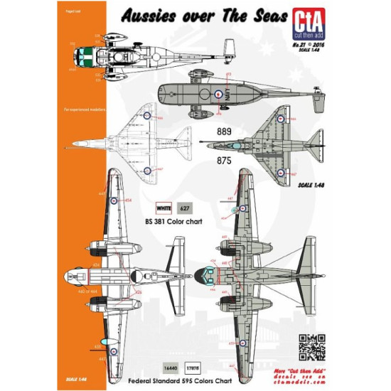 Cta Models 021 1/48 Decal For Aussies Over The Seas Cta Models 021 1/48 Decal For Aussies Over The Seas