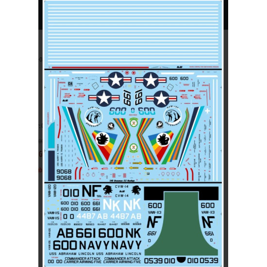 Cta Models 080 1/48 Decal For Grumman E-2 Hawkeye Cta Models 080 1/48 Decal For Grumman E-2 Hawkeye