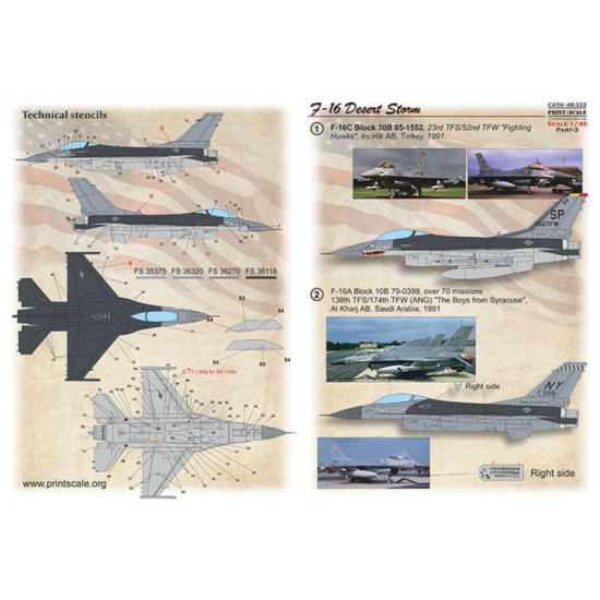 Print Scale 48-333 1/48 F-16 Desert Storm Part-3 Print Scale 48-333 1/48 F-16 Desert Storm Part-3