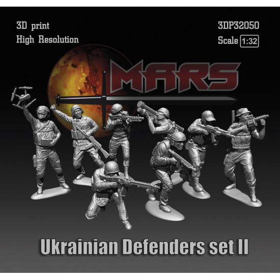 Mars Figures 3dp32050 1/32 Ukrainian Defenders Set Ii 8 Figures 3d Printed Resin Kit Mars Figures 3dp32050 1/32 Ukrainian Defenders Set Ii 8 Figures 3d Printed Resin Kit