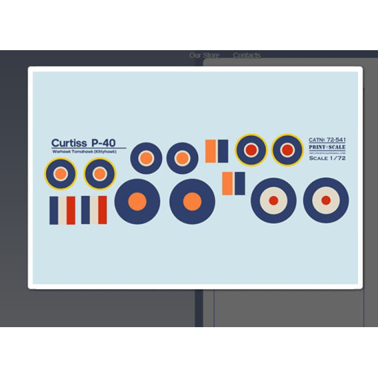 Print Scale 72-541 1/72 Curtis P-40 Warhawk Tomahawk Kittihawk Print Scale 72-541 1/72 Curtis P-40 Warhawk Tomahawk Kittihawk