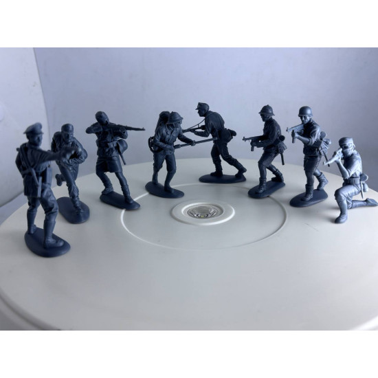 Mars Figures 3dp32056 1/32 German Africa Corp Ww2 8 Figures 3d Printed Resin Mars Figures 3dp32056 1/32 German Africa Corp Ww2 8 Figures 3d Printed Resin