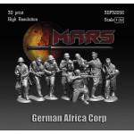 Mars Figures 3dp32056 1/32 German Africa Corp Ww2 8 Figures 3d Printed Resin