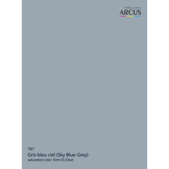 Arcus A787 Acrylic Paint Gris-bleu Ciel Sky Grey-blue Saturated Color 10ml