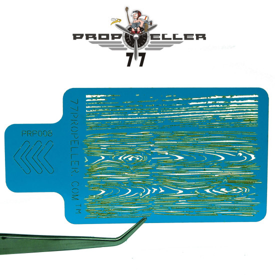 77propeller Prp008 Airbrush Stencils 90 Mm X 60 Mm Wood Texture For Spraying Fine Details Scale 1/32 1/35 77propeller Prp008 Airbrush Stencils 90 Mm X 60 Mm Wood Texture For Spraying Fine Details Scale 1/32 1/35