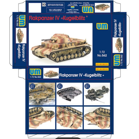 Um 562 1/72 Flakpanzer Iv Kugelblitz Plastic Model Kit