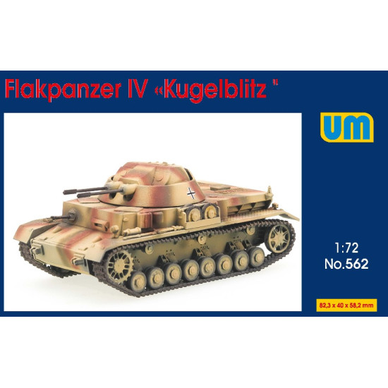 Um 562 1/72 Flakpanzer Iv Kugelblitz Plastic Model Kit