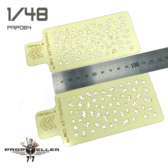 77propeller Prp077 1/48 Italian Aircraft Camouflage Airbrush Template 8 Pcs