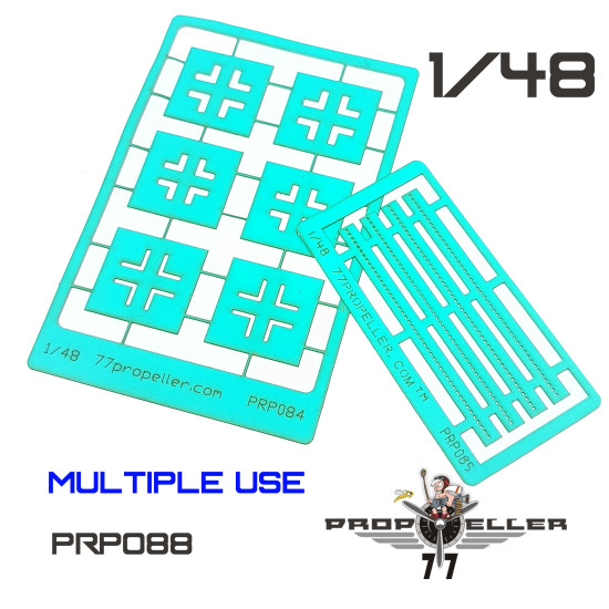 77propeller Prp088 1/48 Luftwaffe Balkenkreuze Late And Luftwaffe Wing Walkway Stencils