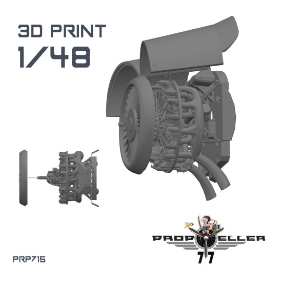 77propeller Prp715 1/48 Engine Z-37 / Z-37a Cmelak For Model Maco 77propeller Prp715 1/48 Engine Z-37 / Z-37a Cmelak For Model Maco