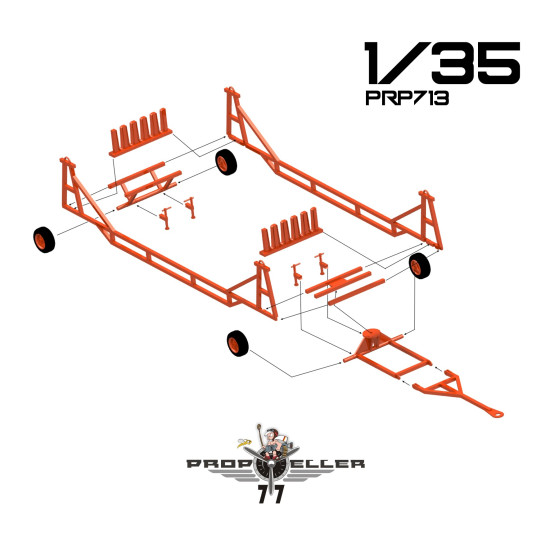 77propeller Prp713 1/35 Helicopter Rotor Blade Cart For Mi-24/Mi-8/Mi17 77propeller Prp713 1/35 Helicopter Rotor Blade Cart For Mi-24/Mi-8/Mi17