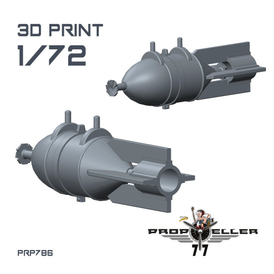77propeller Prp786 1/72 Fab-100 Soviet Ww2 Bombs 2 Pieces Resin Kit
