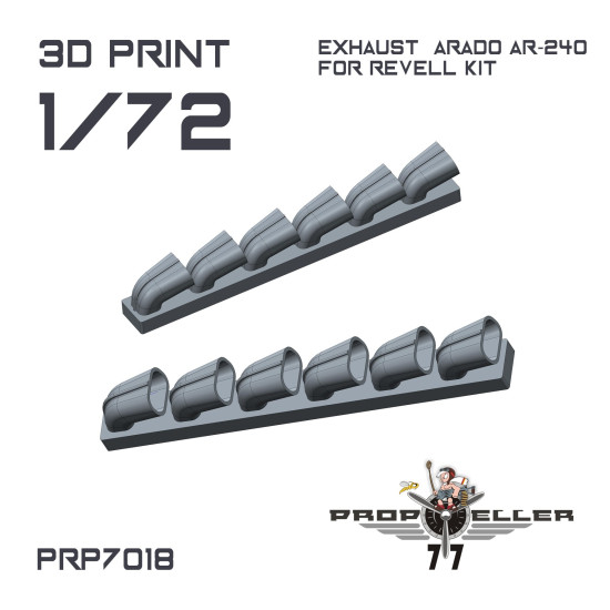 77propeller Prp7018 1/72 Exhaust Arado Ar-240 For Revell Kit Variant 2 77propeller Prp7018 1/72 Exhaust Arado Ar-240 For Revell Kit Variant 2