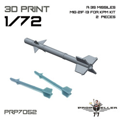 77propeller Prp7052 1/72 R-3s Missiles Mig-21f-13 For Kpm Kit 2 Pieces 77propeller Prp7052 1/72 R-3s Missiles Mig-21f-13 For Kpm Kit 2 Pieces
