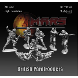 Mars Figures 3dp32046 1/32 British Paratroopers Ww2 8 Figures 3d Resin Kit