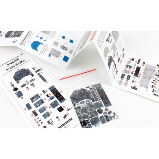 Red Fox Qs-24023 1/24 Junkers Ju 87g Stuka Kanonenvogel 3d Acrylic Instrument Panels