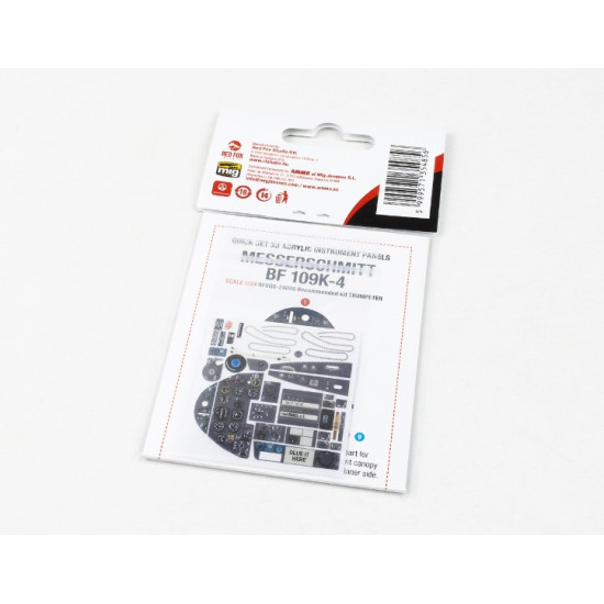 Red Fox Qs-24026 1/24 Messerschmitt Bf 109k-4 3d Acrylic Instrument Panels