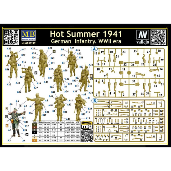 Master Box 35249 1/35 Hot Summer 1941 German Infantry Ww2 Era Plastic Figures Kit