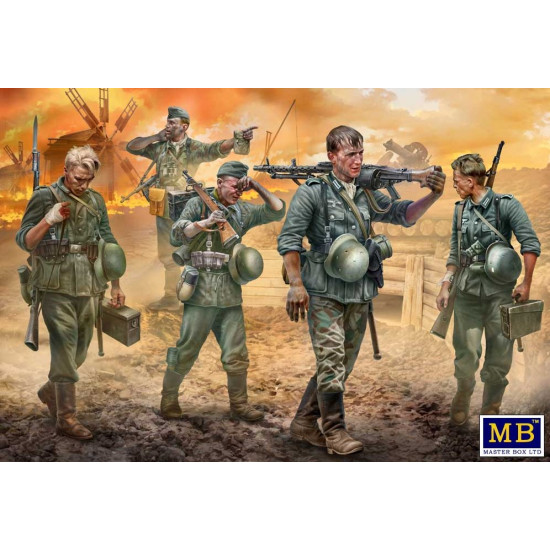 Master Box 35249 1/35 Hot Summer 1941 German Infantry Ww2 Era Plastic Figures Kit