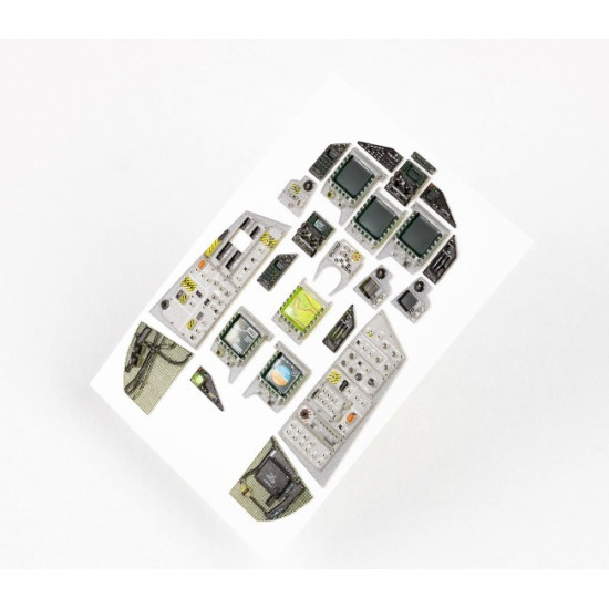 Red Fox Qs-32132 1/32 Ef-2000a Eurofighter Typhoon 3d Acrylic Instrument Panels For Revell