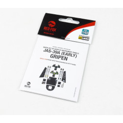 Red Fox Qs-48187 1/48 Jas-39a Gripen Early 3d Acrylic Instrument Panels For Kitty Hawk
