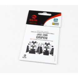 Red Fox Qs-48188 1/48 Jas-39b Gripen 3d Acrylic Instrument Panels For Kitty Hawk