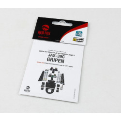 Red Fox Qs-48201 1/48 Jas-39c Gripen 3d Acrylic Instrument Panels For Kitty Hawk