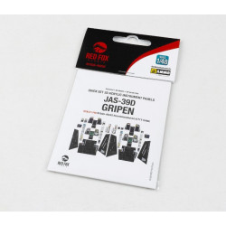 Red Fox Qs-48202 1/48 Jas-39d Gripen 3d Acrylic Instrument Panels For Kitty Hawk