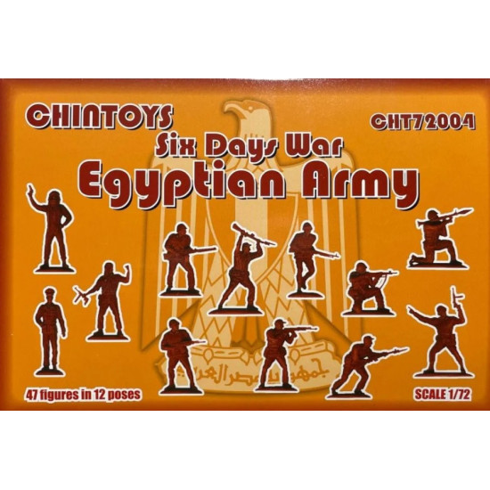 Chintoys Cht72004 1/72 Egyptian Army Six-day War 47 Figures 12 Poses