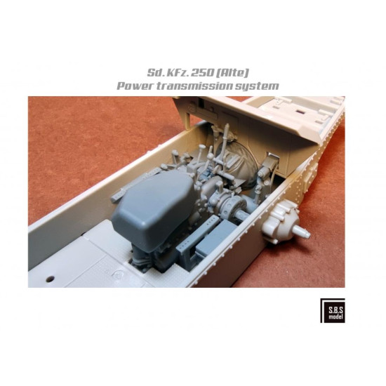 Sbs-3d042 1/48 Sd Kfz 250 Alte Power Transmission System 3d Printed Resin