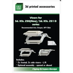 Sbs-3d043 1/35 Sd Kfz 250 Neu / Sd Kfz 251 D Series Visors 3d Printed Resin