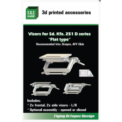 Sbs-3d044 1/35 Sd Kfz 251 D Series Visors Flat Type 3d Printed Resin