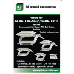 Sbs-3d045 1/35 Sd Kfz 250 Alte / Sd Kfz 251 C Series Visors 3d Printed Resin