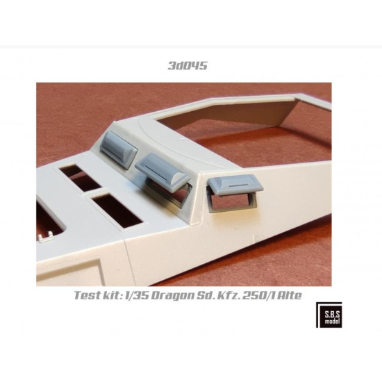 Sbs-3d045 1/35 Sd Kfz 250 Alte / Sd Kfz 251 C Series Visors 3d Printed Resin