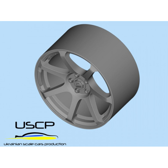 Uscp 24p195 1/24 Cosmis Mr-7 18 3d-printed Wheels